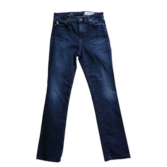 AG Adriano Goldschmied Mari Jeans Women's 25R Blue Denim High Rise Zip Fly Strai - Picture 1 of 7